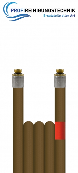 Rohrreinigungsleitung "R+M" ohne Düse / Schlauch aus Kunststoff mit Drahteinlage / Nennweite 4 / 300 Bar / 99 °C / AG : AG + O-Ringe - 1/8" : 1/8"